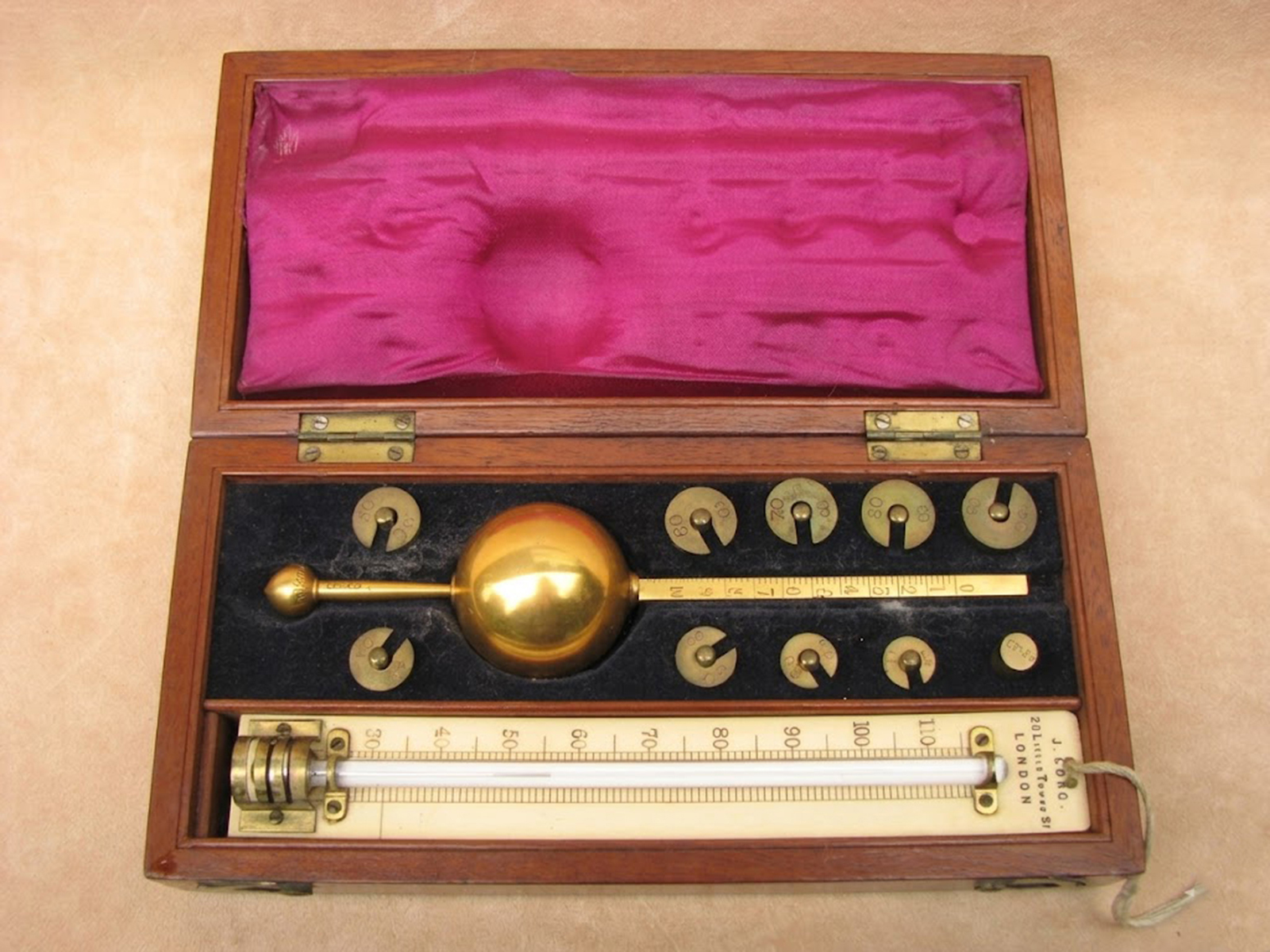 19th century Joseph Long Sikes hydrometer set